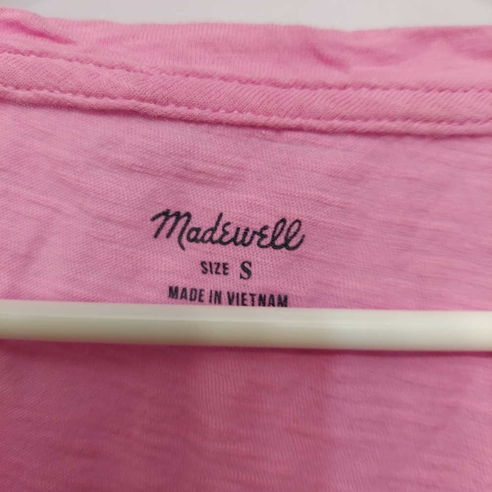 Madewell Pink V-Neck Tank Top womens small - Picture 2 of 6
